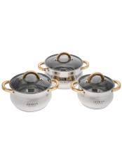 Набор кастрюль ZEIDAN Z-50605 6 предметов, нержавеющая сталь