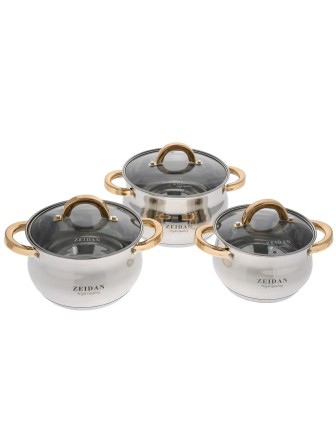 Набор кастрюль ZEIDAN Z-50605 6 предметов, нержавеющая сталь