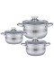 Набор кастрюль Z-50632 6 предметов, нержавеющая сталь, 2/3/4 л