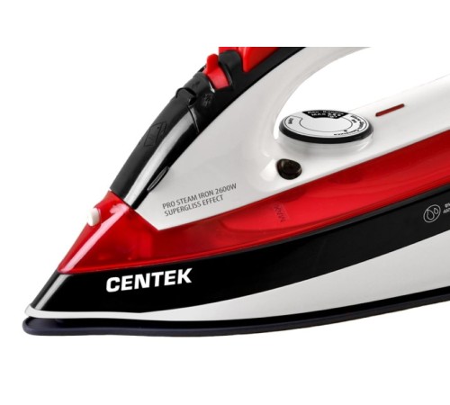 Утюг Centek CT-2336 2600 Вт, керамическая подошва, самоочистка, красный