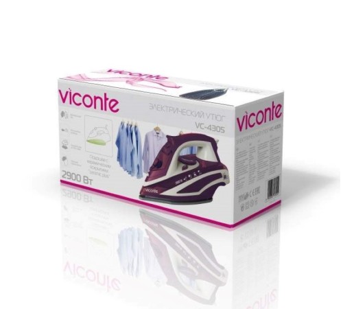 Утюг VICONTE VC-4305 2900 Вт, функция самоочистки