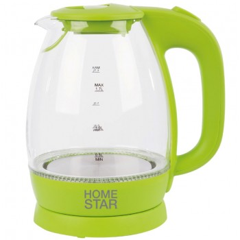 Чайник HOMESTAR HS-1012 зеленый 1.85 кВт, 1.7 л