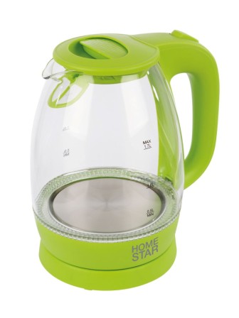 Чайник HOMESTAR HS-1012 зеленый 1.85 кВт, 1.7 л