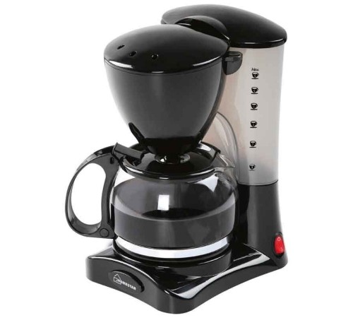 Кофеварка HOMESTAR HS-2021 черная, 550 Вт, 600 мл