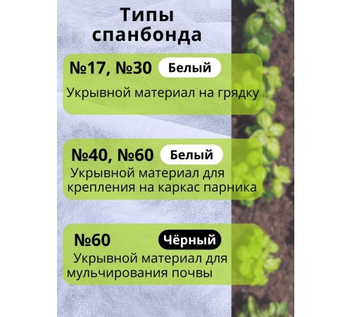 Укрывной материал для теплиц Спанбонд 60 г/м.кв Премиум 3,2х10 м белый