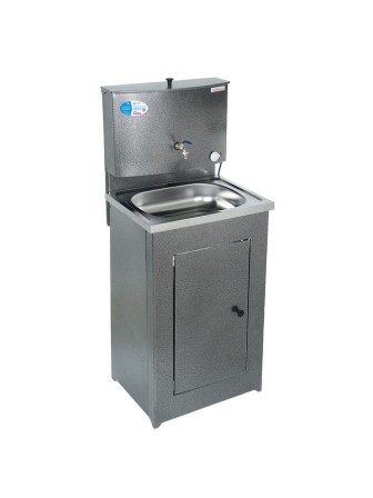 Умывальник дачный Акватекс с нагревом воды (ЭВН), цвет серебро, нержавеющая мойка