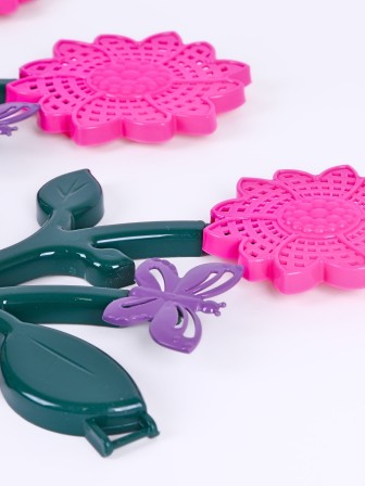 Ограждение для клумбы, бордюр садовый пластиковый 6 штук "Цветник" №3 Альтернатива М2191