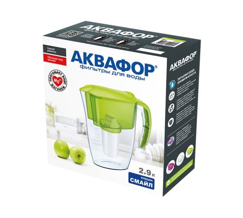 Фильтр для воды Аквафор Смайл салатовый 2,4 л