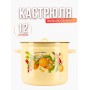 Кастрюля эмалированная 12 л С-1624/4Км Фруктовая фантазия