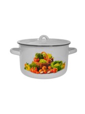 Кастрюля эмалированная 1,5 л, Стальэмаль 1с15с/1, Сентябрь, белоснежный