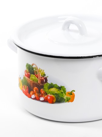 Кастрюля эмалированная 1,5 л, Стальэмаль 1с15с/1, Сентябрь, белоснежный