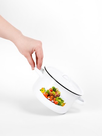 Кастрюля эмалированная 1,5 л, Стальэмаль 1с15с/1, Сентябрь, белоснежный