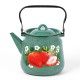 Чайник эмалированный  3,5 л, Стальэмаль 1с26с, Клубника садовая изумрудный
