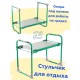 Складная скамейка перевертыш Ника СКМ/З мягкая, зеленая