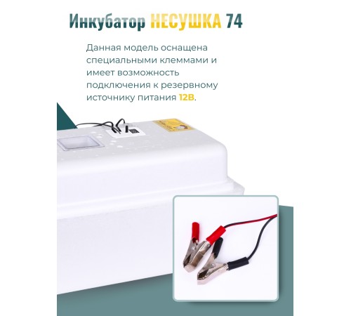 Инкубатор Несушка на 36 яиц 220/12В (артикул 74)