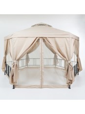 Шатер беседка Green Glade 1080 металлический каркас, ограждение с перилами, 10.4 кв./м