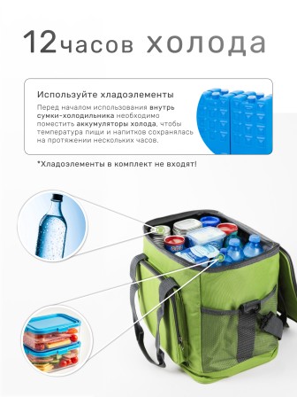 Сумка холодильник изотермическая Green Glade T1062, 20 л
