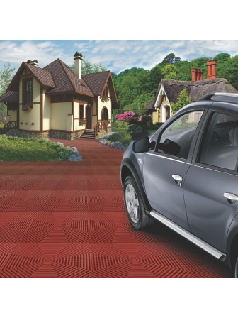 Плитка для садовых дорожек Helex 40х40х1,8 (6 шт) терракотовая