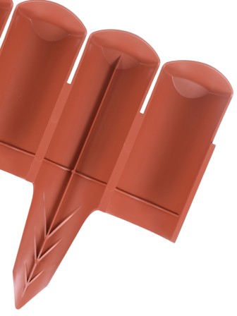 Бордюр пластиковый садовый Prosperplast IPBO-R624 Palisada border, терракотовый, 250 см