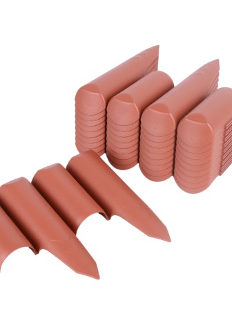 Бордюр пластиковый садовый Prosperplast IPBO-R624 Palisada border, терракотовый, 250 см