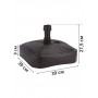 Подставка для зонта пляжного Umbrella base MPKR-440U (пластик, цвет венге)