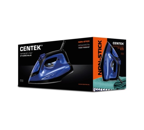 Утюг Centek CT-2360 Blue 1800 Вт, паровой удар