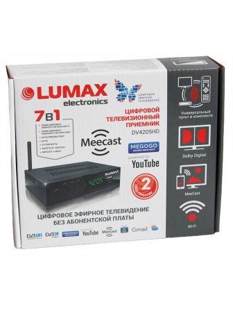 Приставка для цифрового ТВ LUMAX DV4205HD, DVB-T2