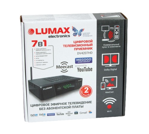 Цифровая ТВ приставка LUMAX DV4207HD, DVB-T2