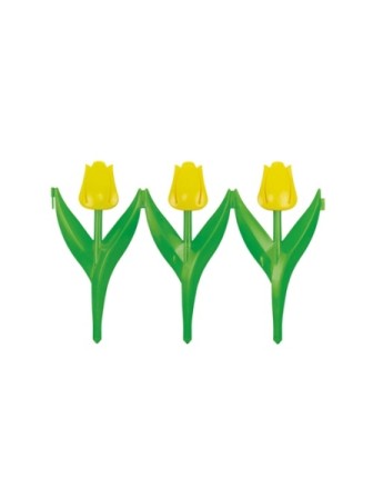 Ограждение для клумбы, бордюр садовый пластиковый "Цветы" Альтернатива М379, 6 шт. 45х30 см