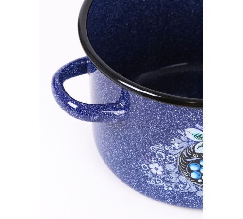 Кастрюля эмалированная 2,9 л, Стальэмаль 1с16с/1, Голубика, синий