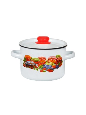 Кастрюля эмалированная 4,5 л, Стальэмаль 1с17с, Варенье, белоснежный