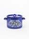 Кастрюля эмалированная 4,5 л, Стальэмаль 1с17с, Голубика, синий, с зерном
