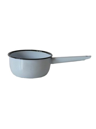 Ковш кухонный эмалированный  1 л, Стальэмаль 2с22, без рисунка серо-голубой