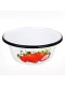 Миска эмалированная 0,8 л, Стальэмаль 1с5с, Клубника садовая, белоснежный