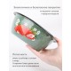 Эмалированная миска "Клубника садовая" 1,5 л 1с7с, изумрудная