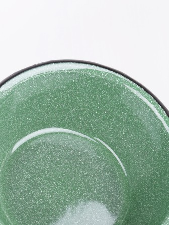 Миска эмалированная 1,5 л, Стальэмаль 1с7с, Клубника садовая, изумрудный