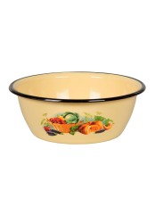 Миска эмалированная 1,5 л, Стальэмаль 1с7с, Урожай, кремовый