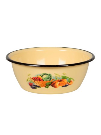 Миска эмалированная 1,5 л, Стальэмаль 1с7с, Урожай, кремовый