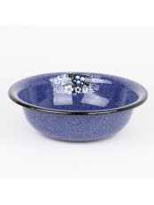 Миска эмалированная 2 л, Стальэмаль 1с32с, Голубика, синий, с зерном