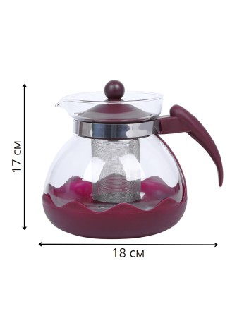 Чайник заварочный 1,5 л стеклянный MALLONY Decotto-1500 жаропрочное стекло