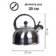 Чайник для плиты со свистком 3 л Mallony DJA-3033 нержавеющая сталь, капсульное дно