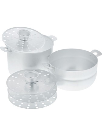 Мантоварка алюминиевая Белая Калитва 180645, 6 л, 4 сетки