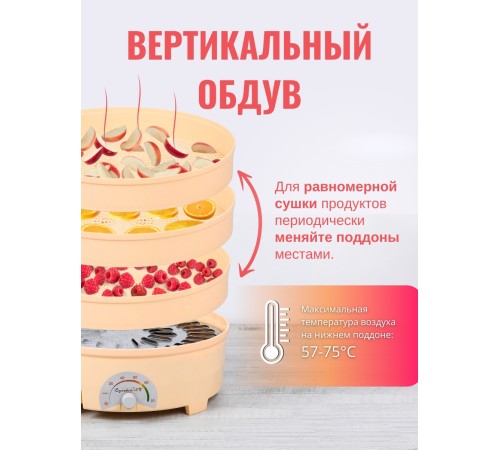 Сушилка Суховей МП8 для овощей и фруктов (электросушилка 8 поддонов)
