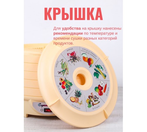Сушилка Суховей М5 для овощей и фруктов (электросушилка 5 поддонов)