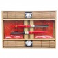 Набор для суши № 40450 "Самурайский огонь" на 2 персоны (2 пиалы, палочки 2 пары, подставки для палочек, 2 коврика) 
