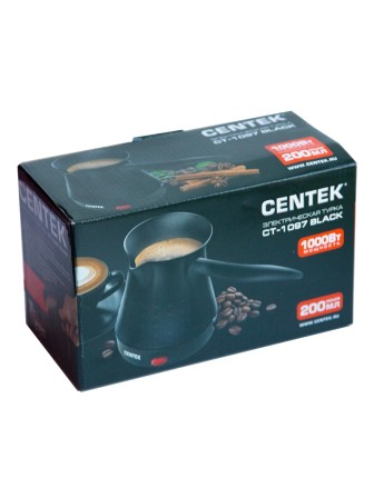 Турка электрическая Centek CT-1097 черная 200 мл