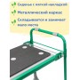 Скамейка-перевертыш складная Ника СКМ2/З (модель 2) мягкая, зеленый каркас