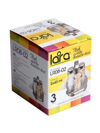 Набор для специй LARA LR08-02 4 предмета, сталь