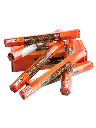 Благовония (ароматические палочки) Корица Апельсин (Cinnamon Orange), HEM, 20 шт. в упаковке (шестигранник)