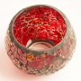 Подсвечник "Винтаж", цвет красный с золотом, 9х7 см